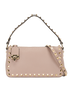 Small Rockstud Shoulder Bag, &pound;495, Handbags, Pink, Leather, Front view